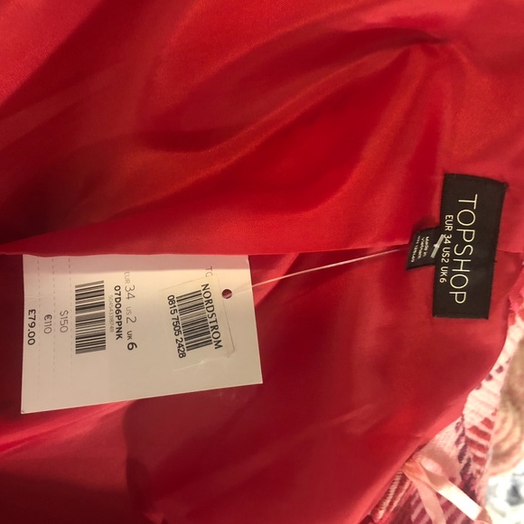 Suzy check side split jacket, pink plaid coat NWT - Picture 5 of 8